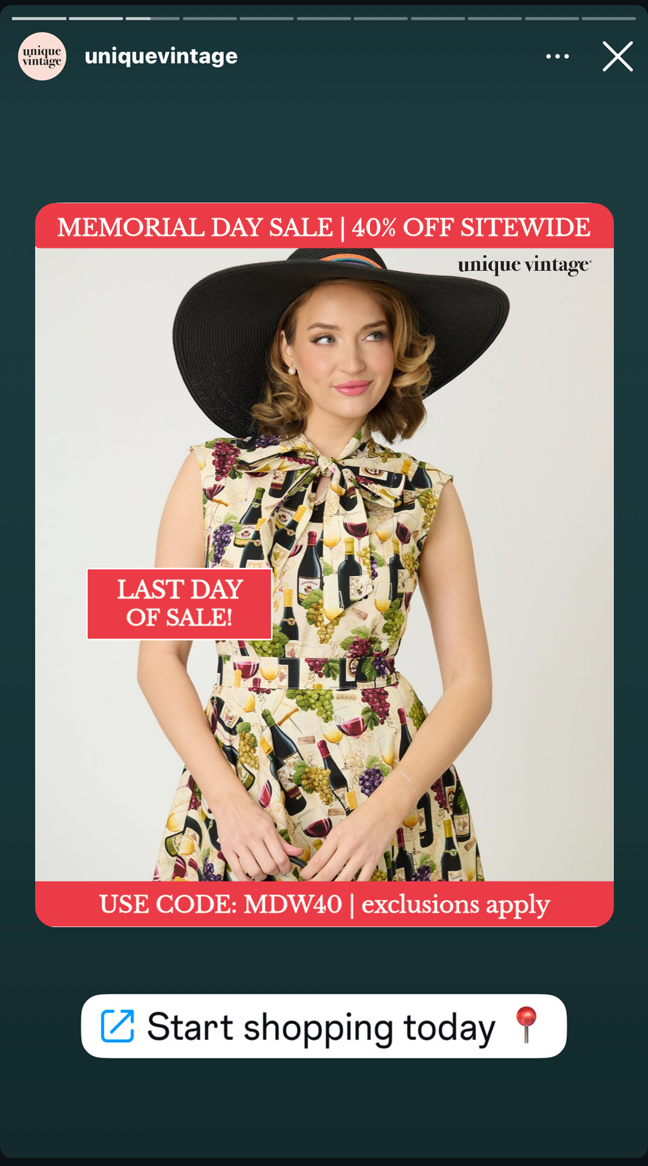 Last Day of Sale catalog template beside Unique Vintage quote